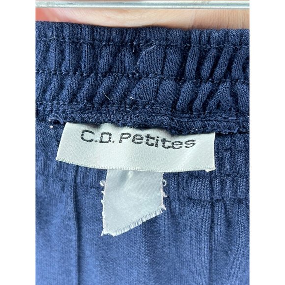 C.D. PETITES Women's Pants Stretch Blue size 4P (no tag size) straight leg Pull - Picture 9 of 9